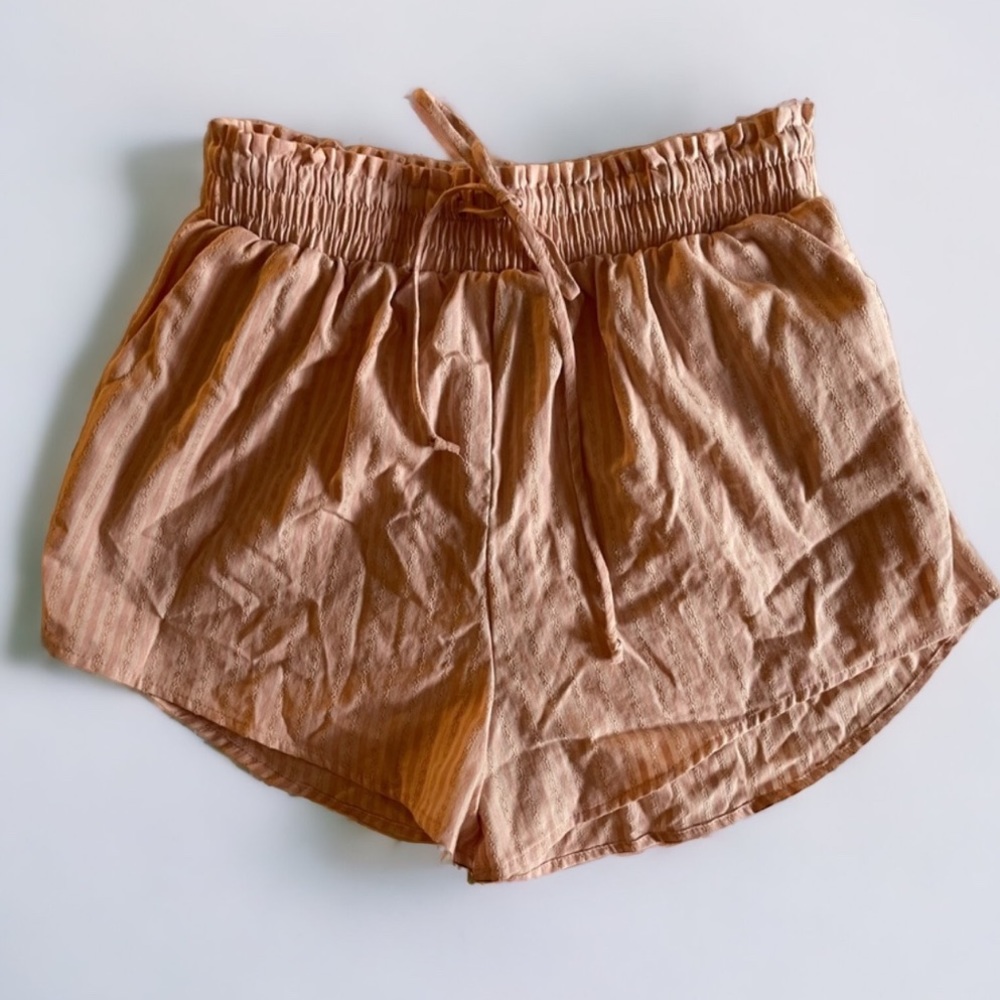 Peach Striped Shorts